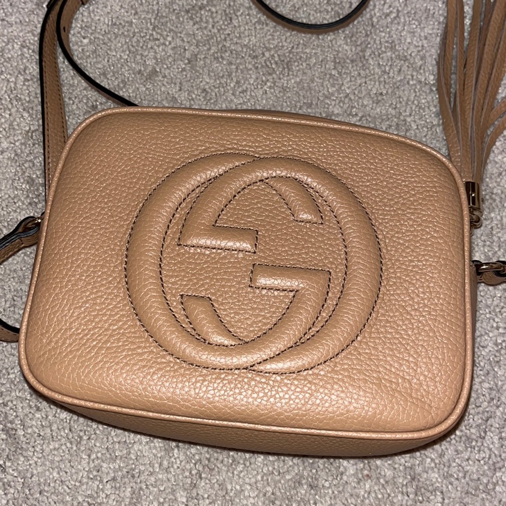 Soho small leather disco bag
